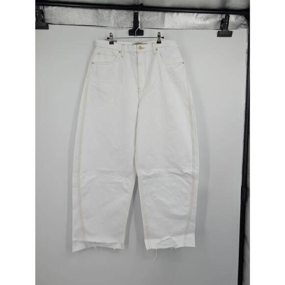 hudson Denim - NWT Hudson Women's Bailey Relaxed Barrel Jean In White Size 33